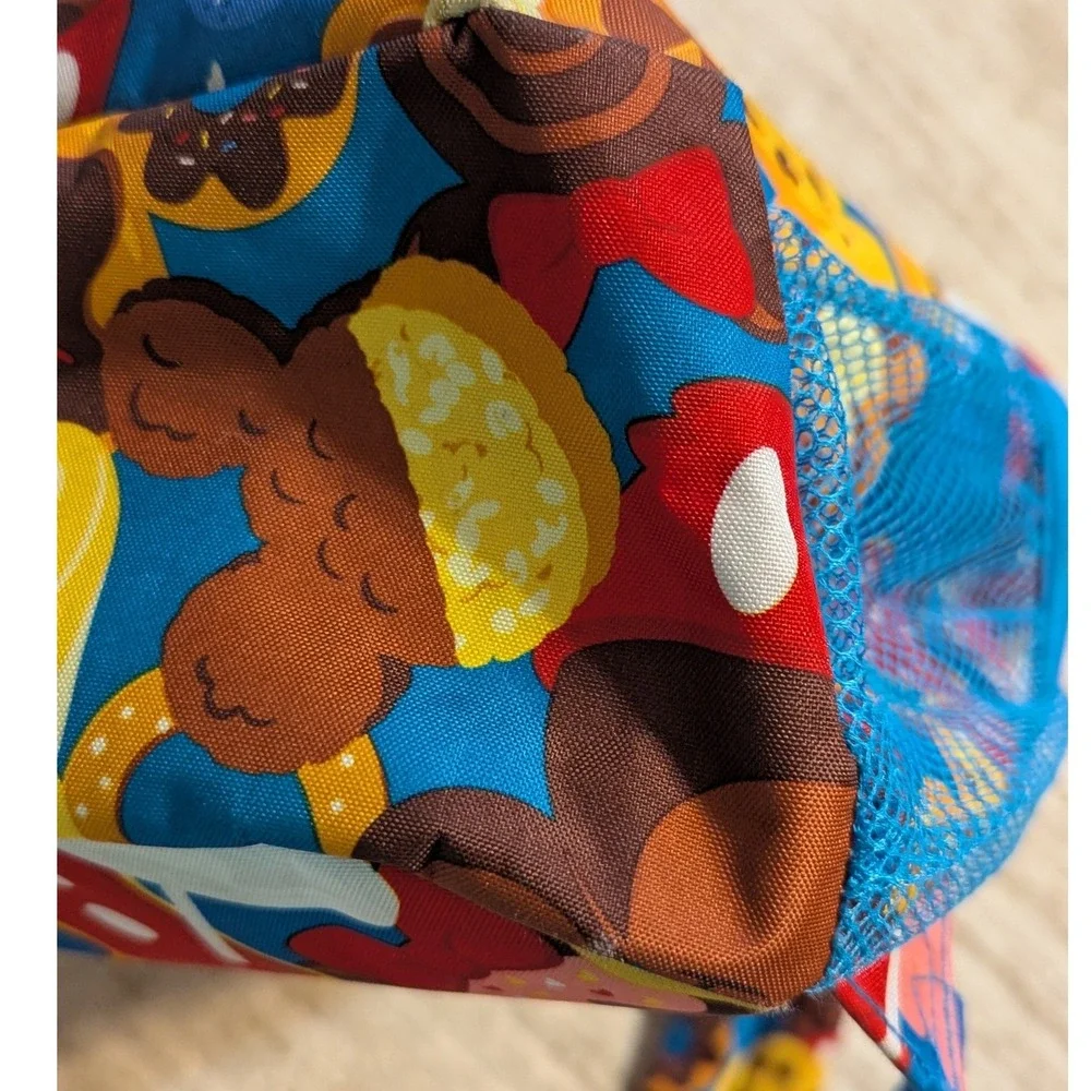 Disney Parks Snack Icon Print Backpack Unisex Blue Mickey‎ Waffles Dole Whip
